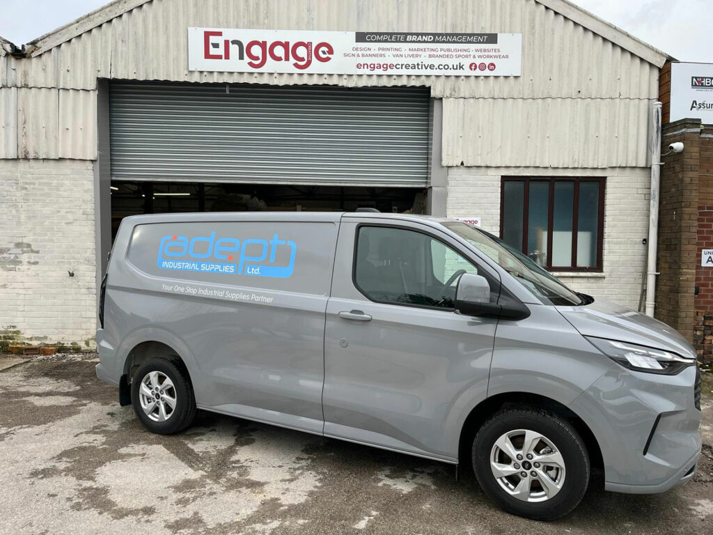 Vehicle Livery Ford Transit Custom design and install from Engage Creative, l Stoke on Trent