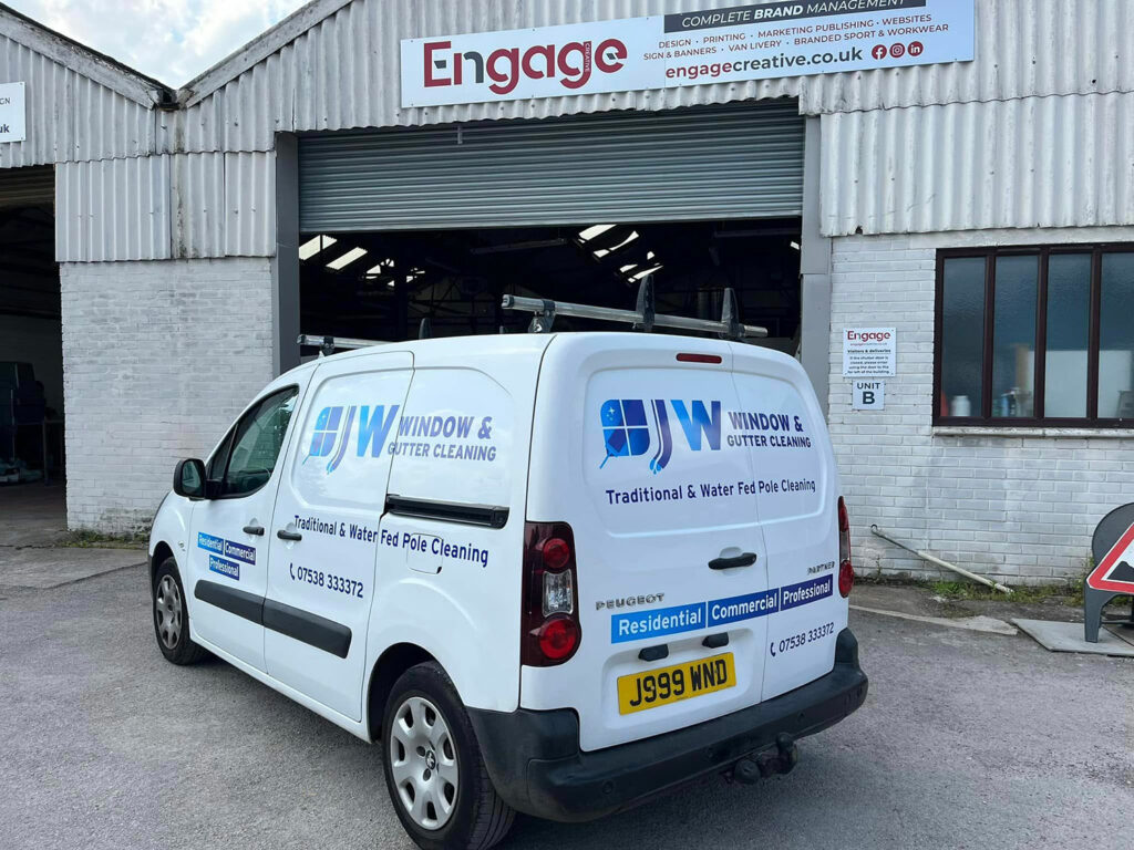 Vehicle Livery Peugeot Partner design and install from Engage Creative, l Stoke on Trent