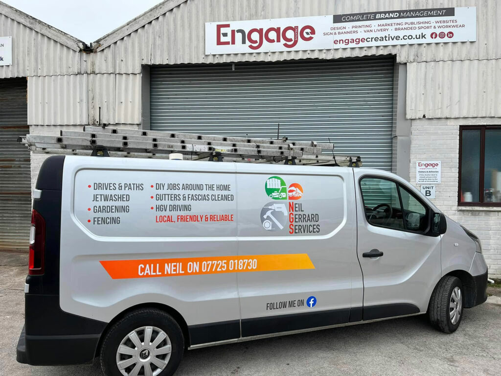 Vehicle Livery Renault Trafic design and install from Engage Creative, l Stoke on Trent