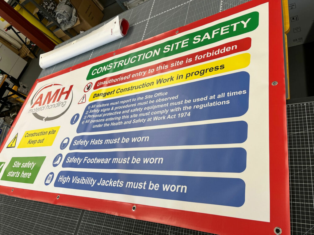 Construction Site Safety Banner Created by Engage Creative - Stoke on Trent