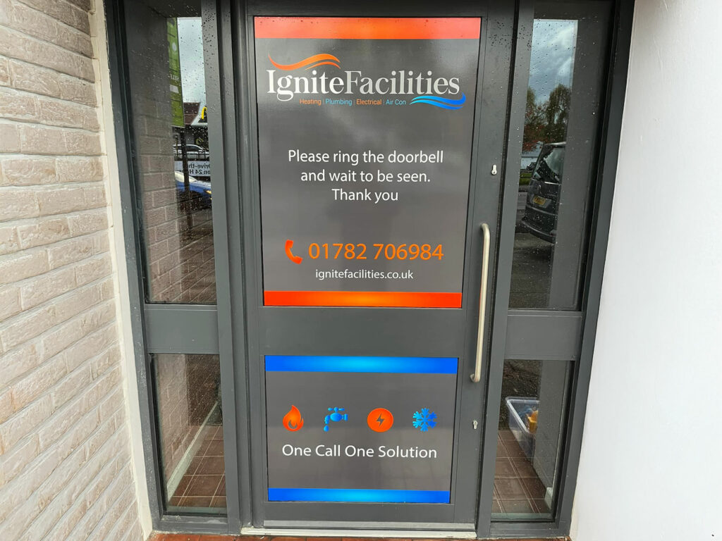 One way vision window graphic created by Engage Creative - Stoke on Trent