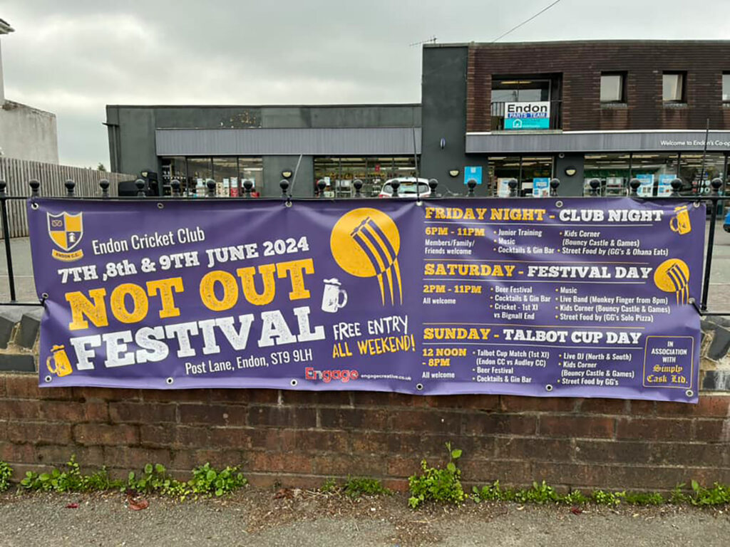 Advertising banner created by Engage Creative - Stoke on Trent