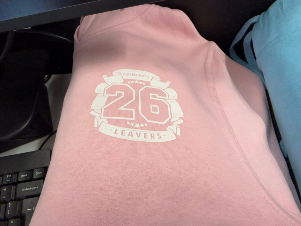 School leavers hoodies - designed and printed by Engage Creative - Stoke on Trent