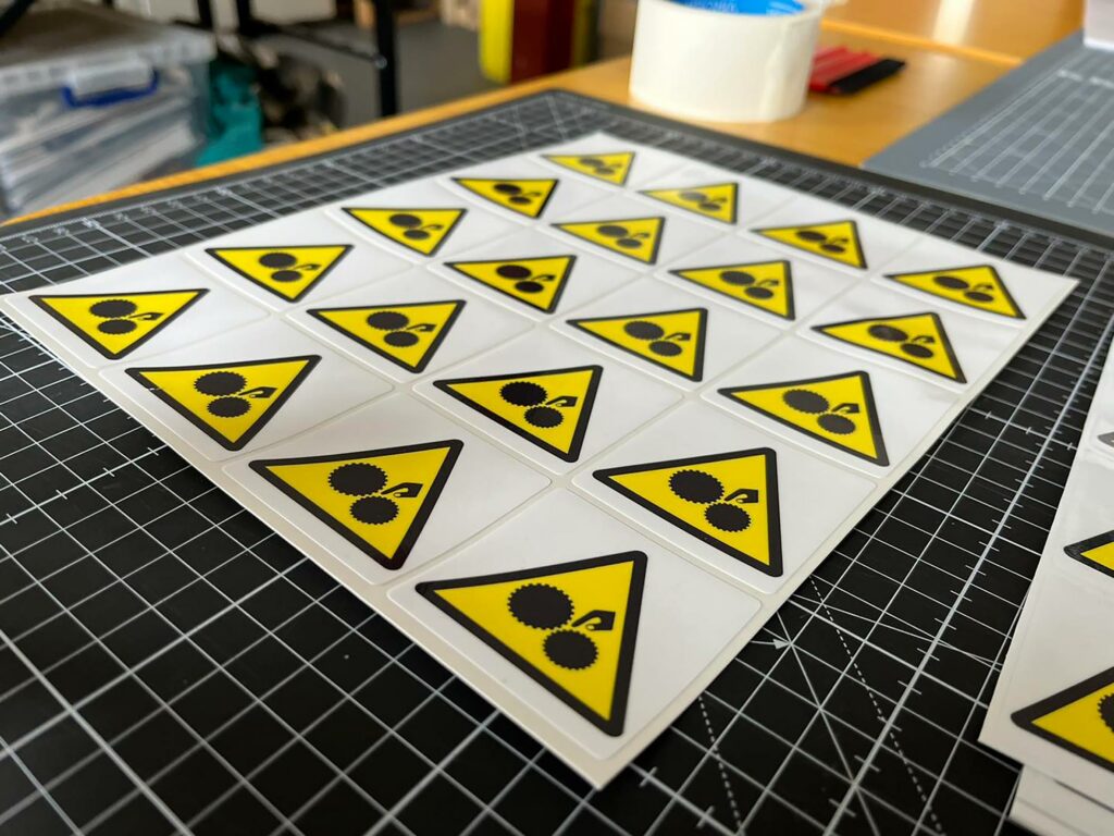 High Quality Industry Workplace Safety Stickers on Engage Creative Printer