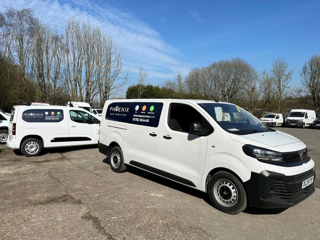 Vehicle Livery fleet design and install Peugeot Renault Vauxhall by Engage Creative, l Stoke on Trent