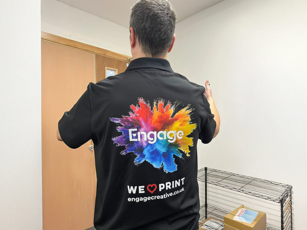 Branded garments custom workwear printed by Engage Creative - Stoke on Trent