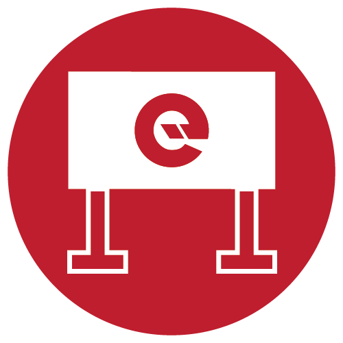 Engage creative advertising signage icon