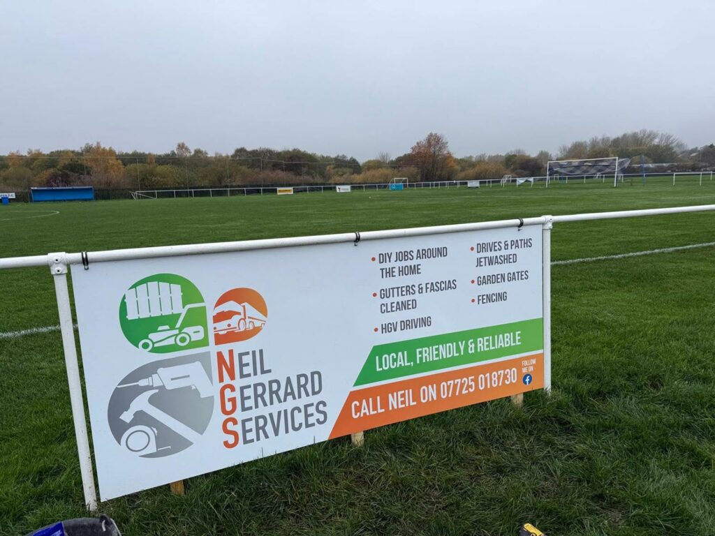 Sports signage advertising - by Engage Creative - Stoke-on-Trent